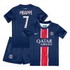 Officiële Voetbalshirt + Korte Broek Paris Saint-Germain Mbappé 7 Thuis 2024-25 - Kids